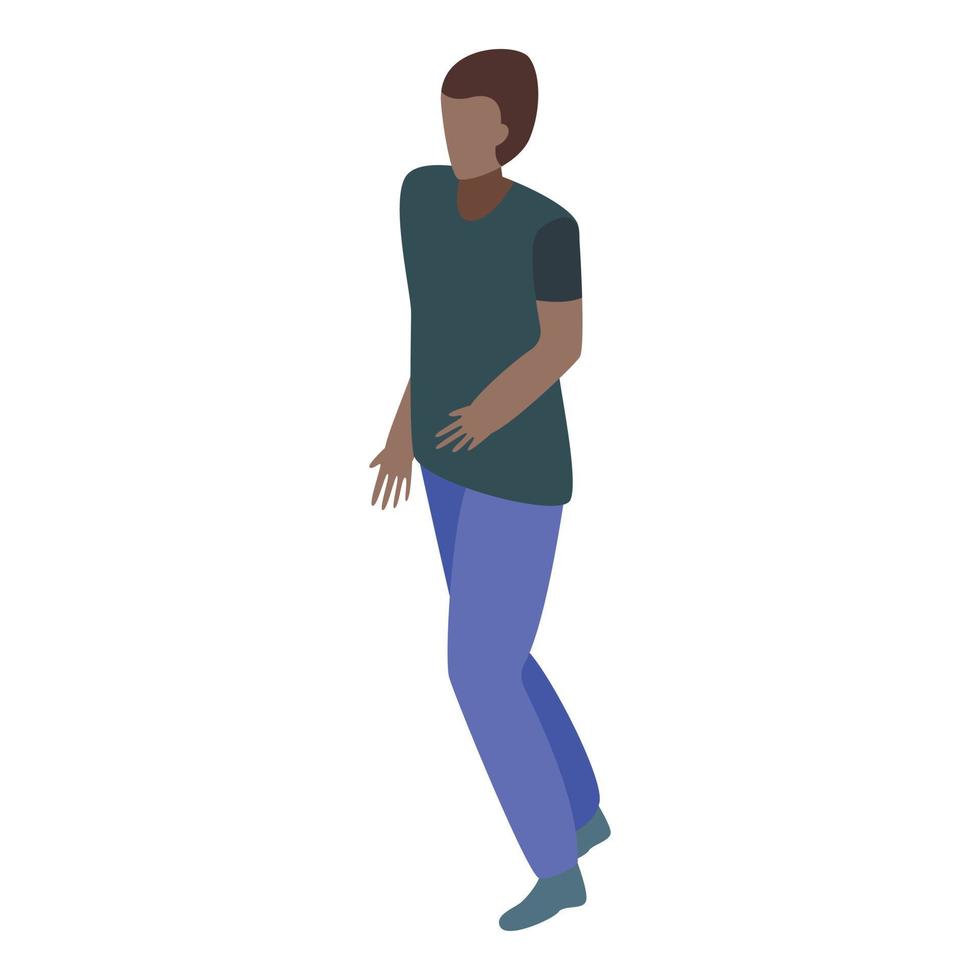 Nigeria boy icon, isometric style vector