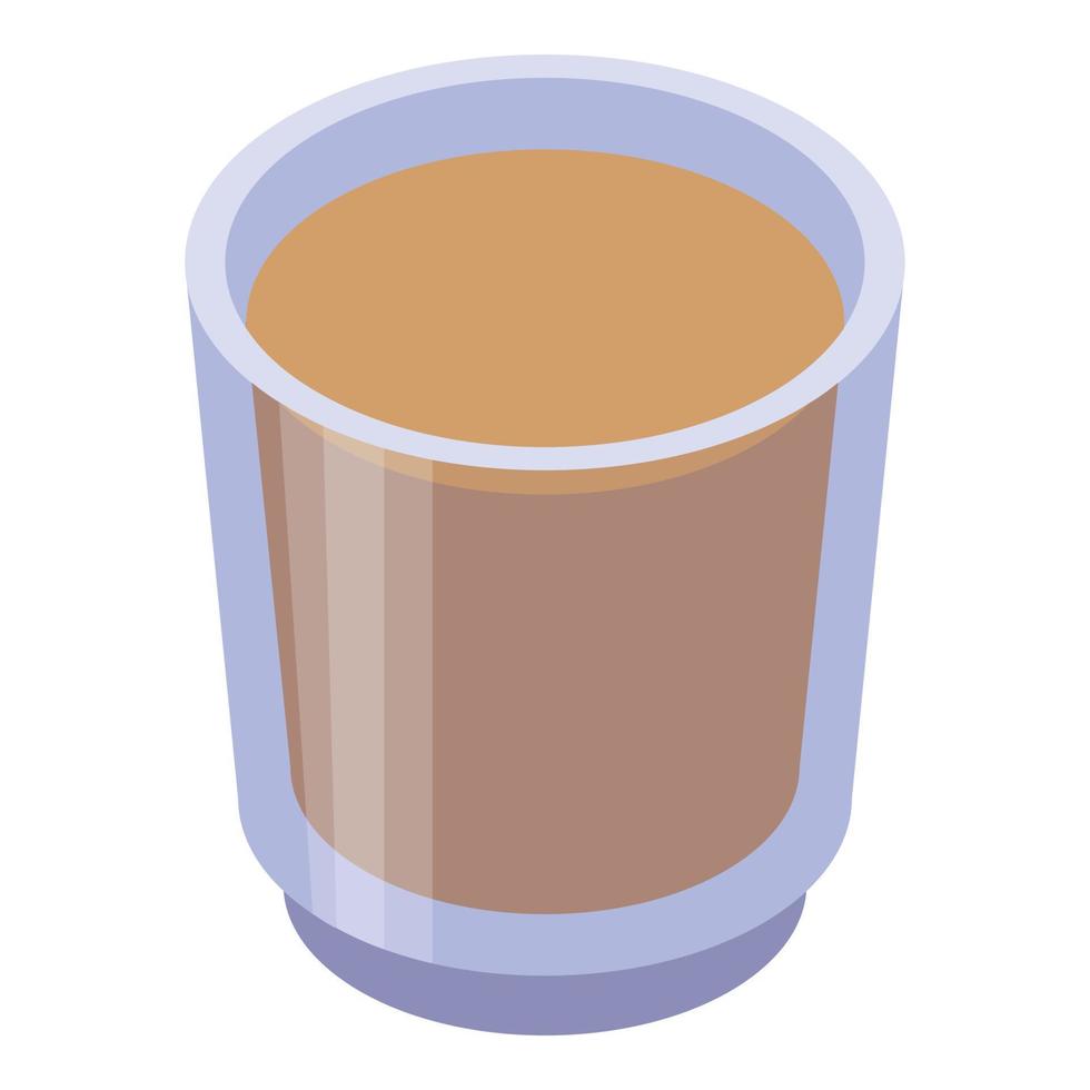 Whiskey glass icon, isometric style vector