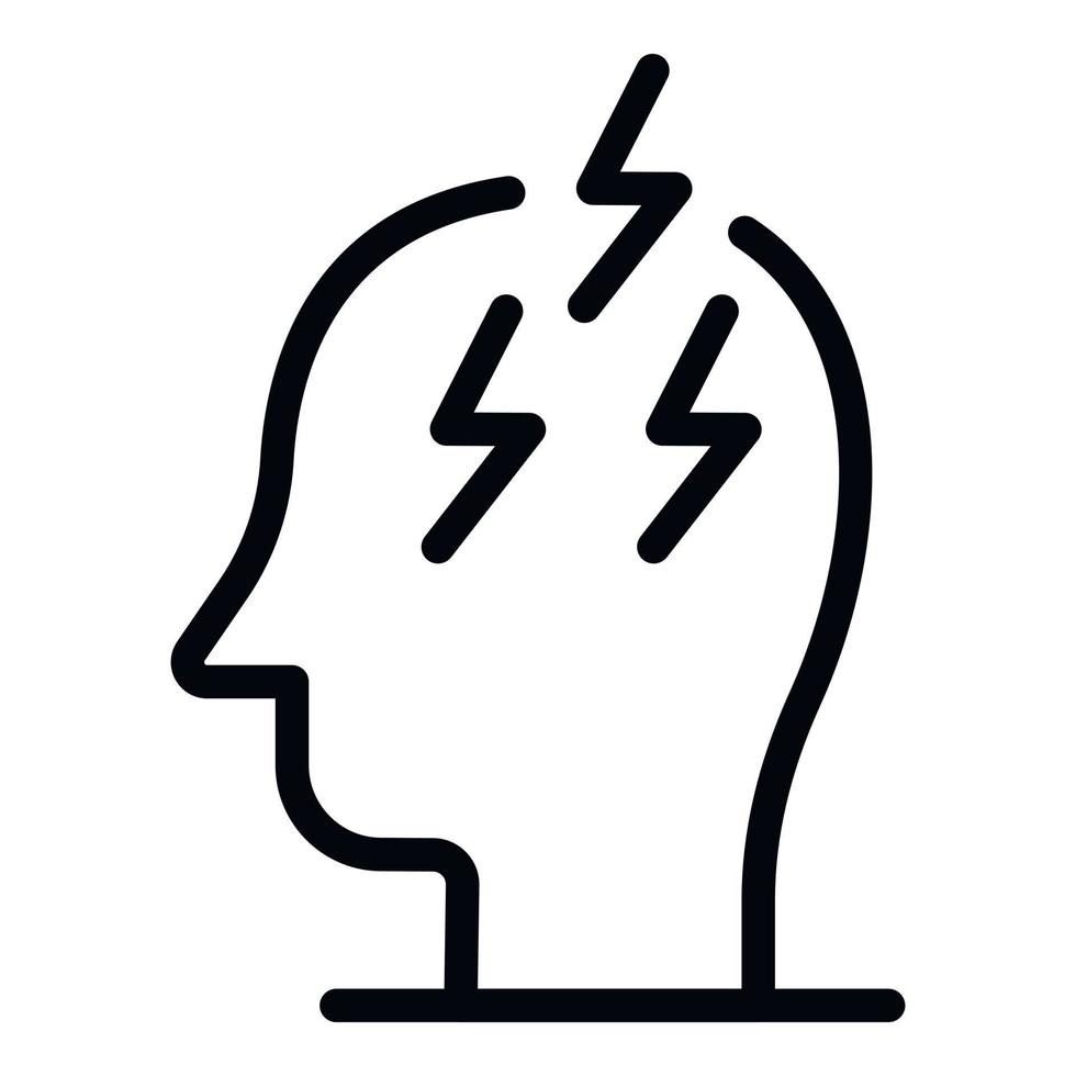 Boost energy man icon, outline style vector