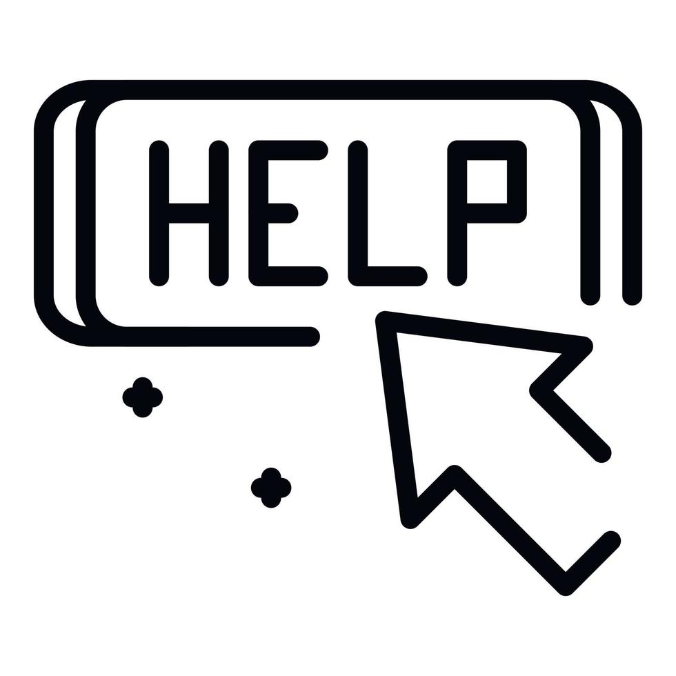 Help service center icon, outline style vector