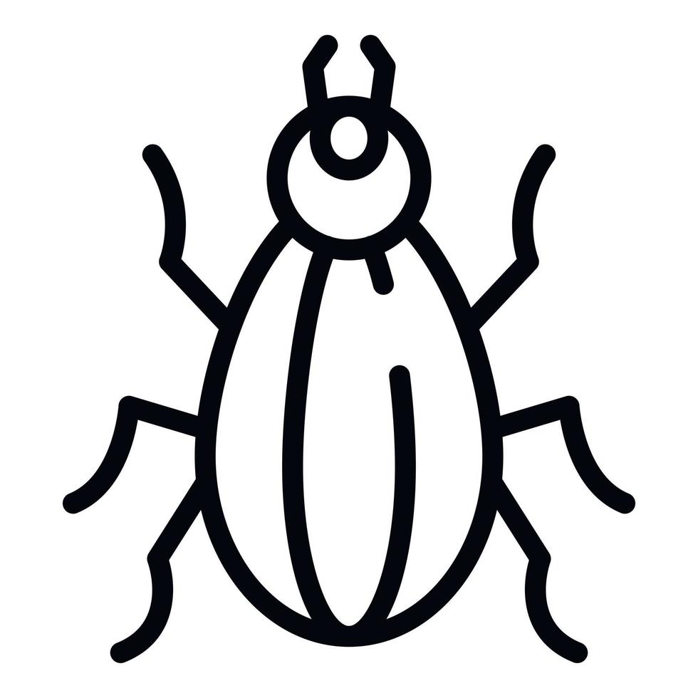 icono de insecto de campo, estilo de esquema vector