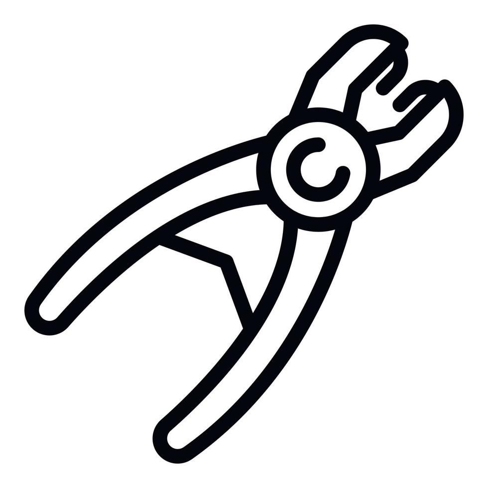 Worker forceps icon, outline style vector