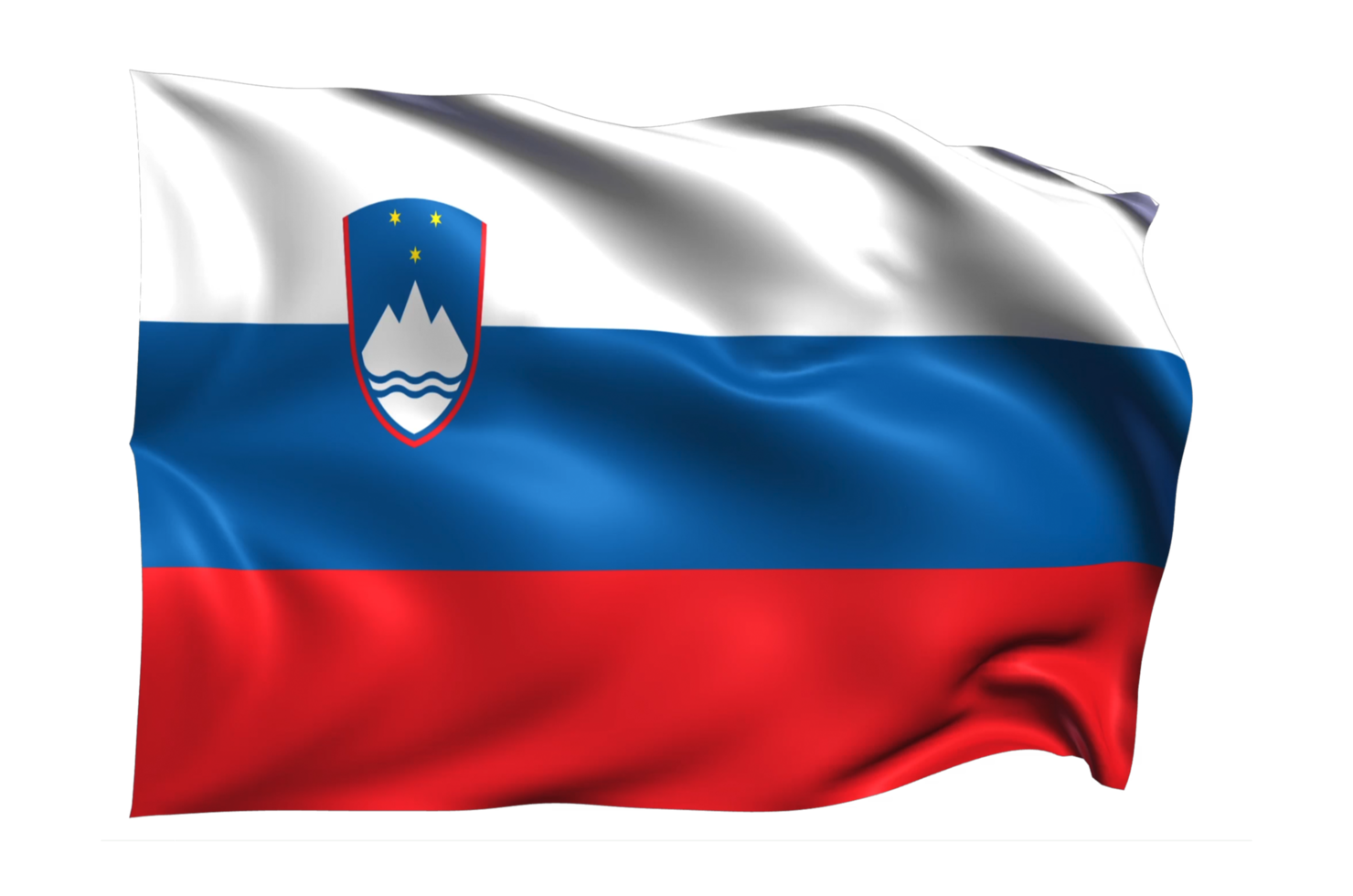 Slovenia Waving flag Realistic Transparent Background png