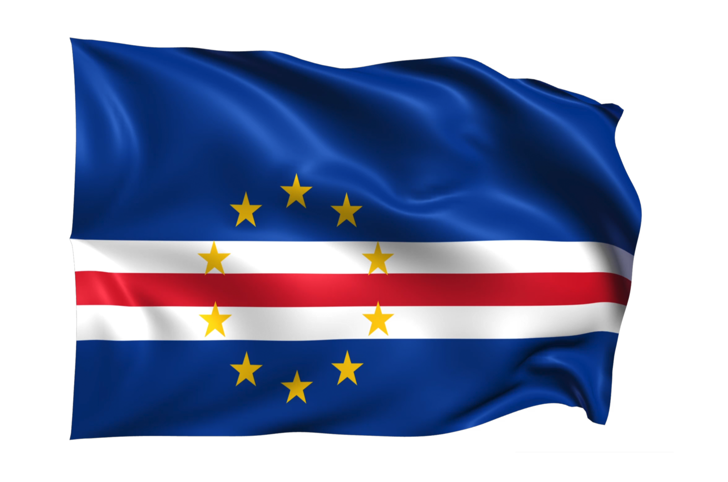 punktum serie engagement Cape Verde Waving flag Realistic Transparent Background 15309538 PNG