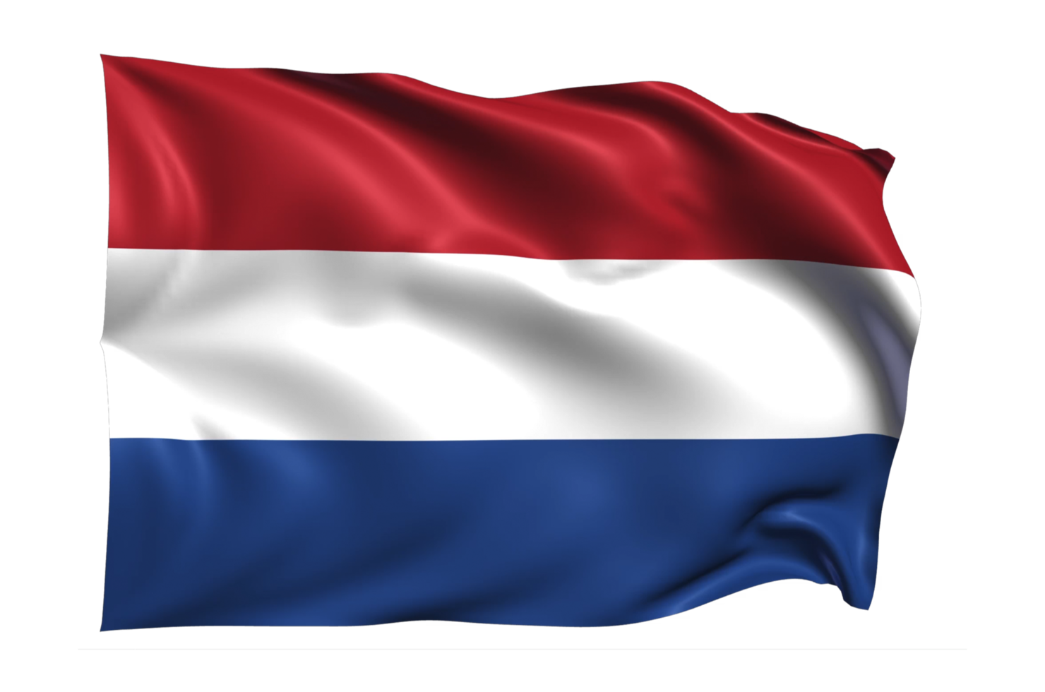 Holanda acenando bandeira fundo transparente realista png