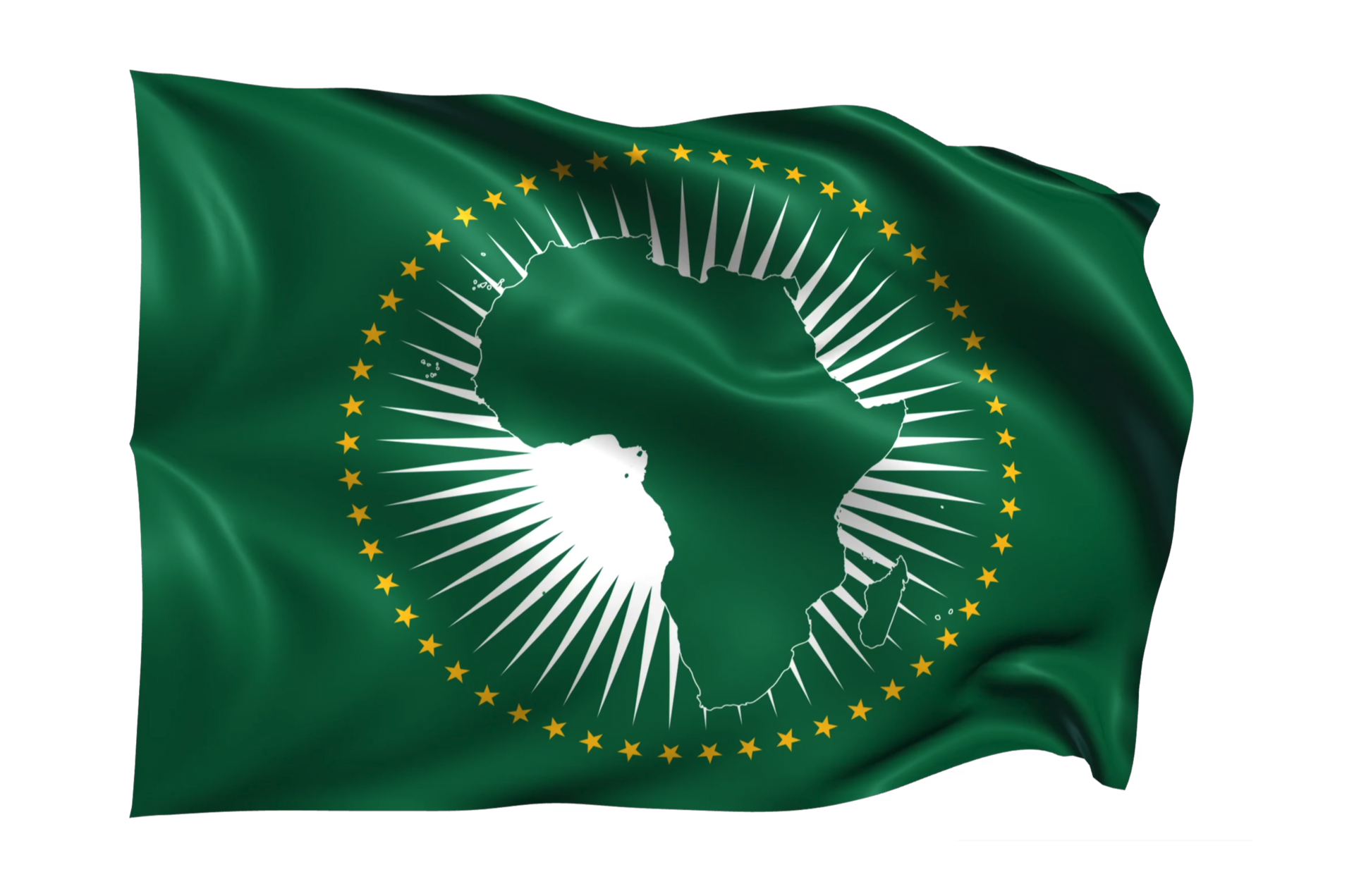 African Union Waving flag Realistic Transparent Background 15309557 PNG