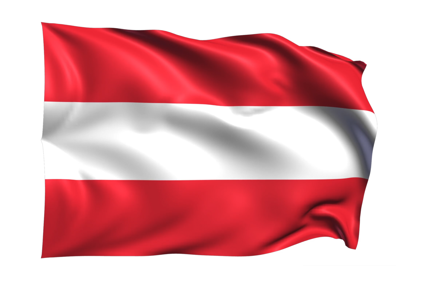 Austria Waving flag Realistic Transparent Background png