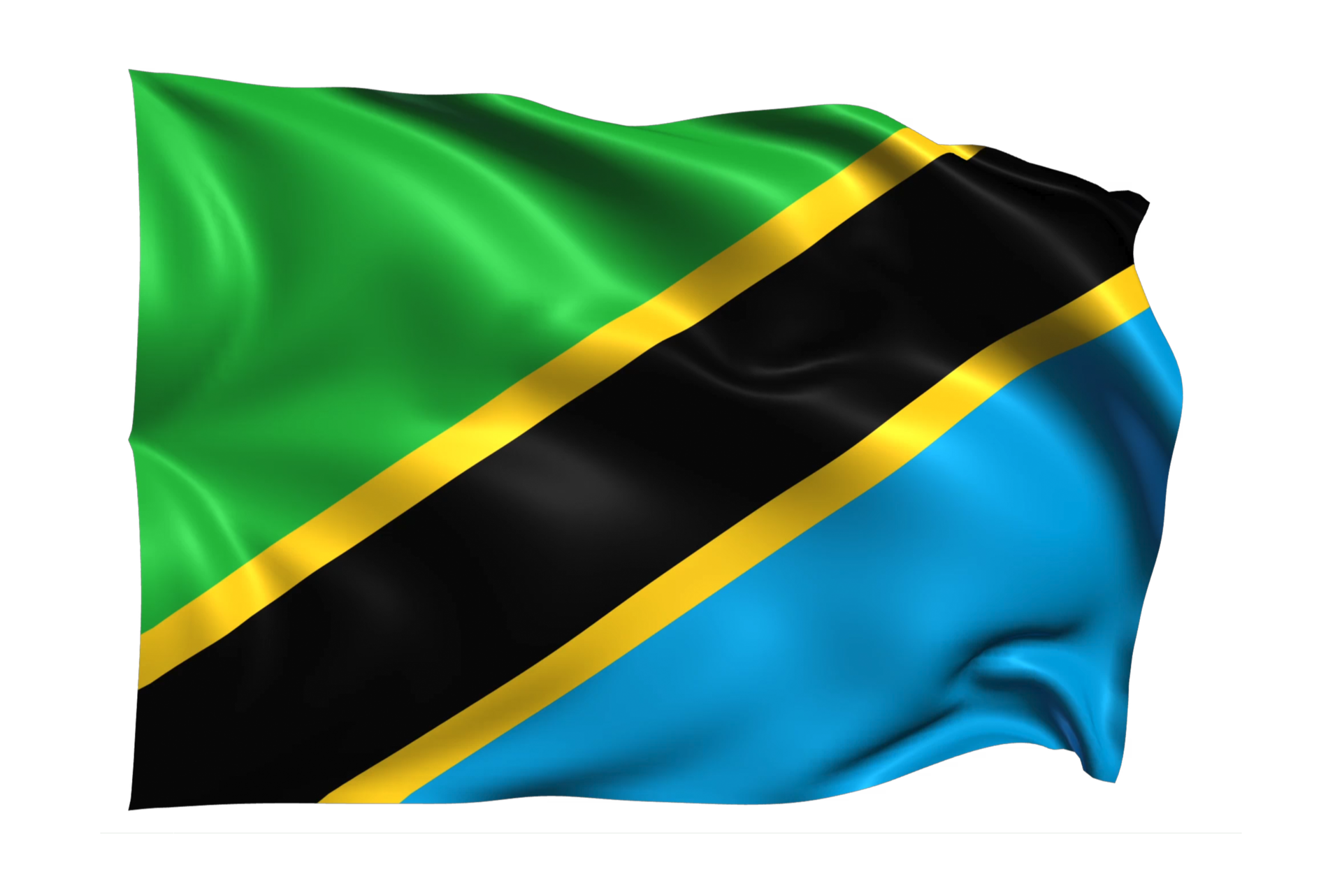 Tanzania Waving Flag Realistic Transparent Background 15309572 PNG tanzania-waving-flag-realistic-transparent-background-15309572-png