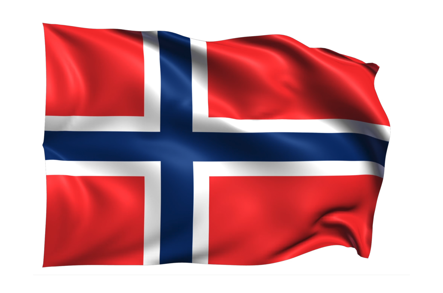 Norge vinka flagga realistisk transparent bakgrund png