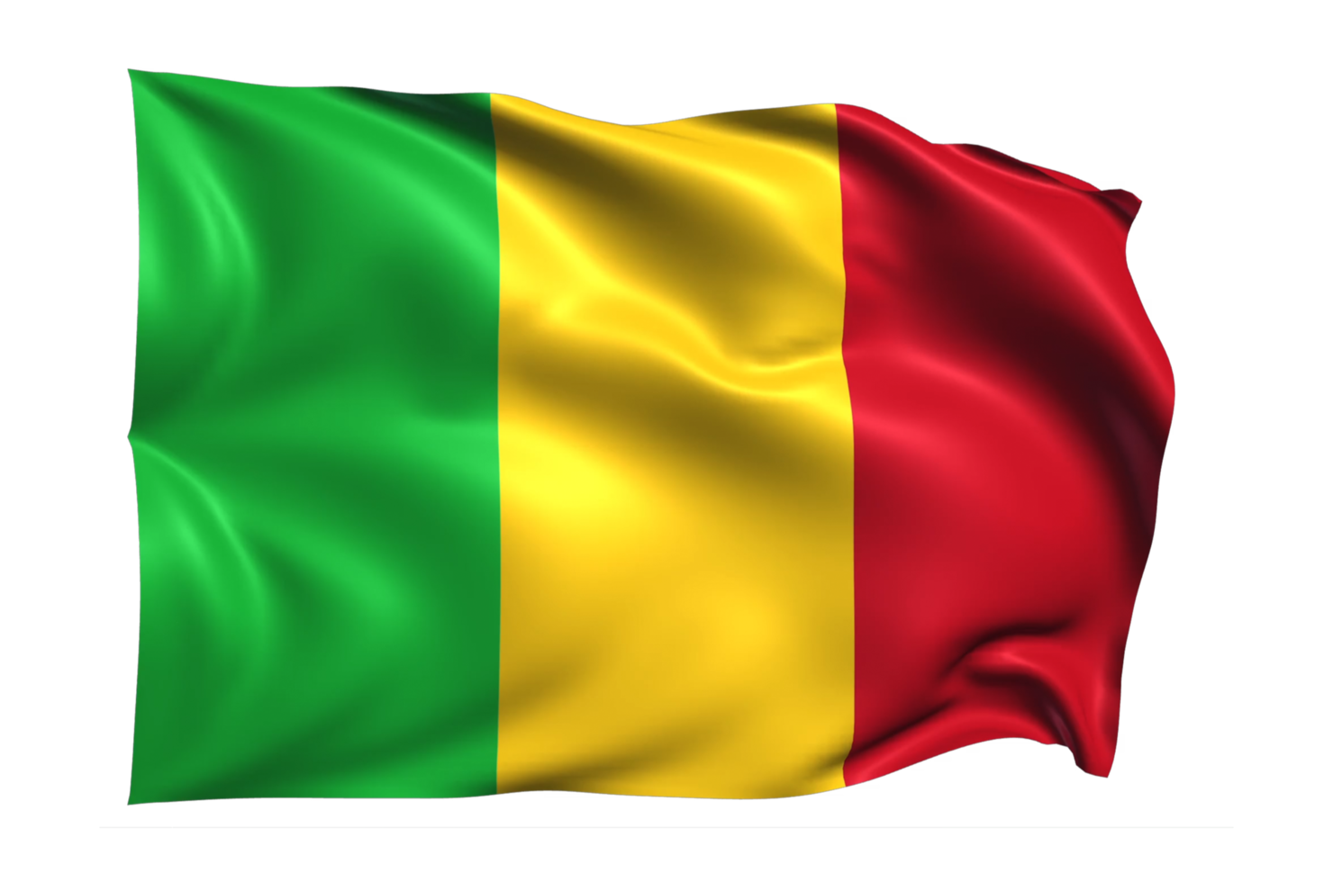 mali wehende flagge realistischer transparenter hintergrund png