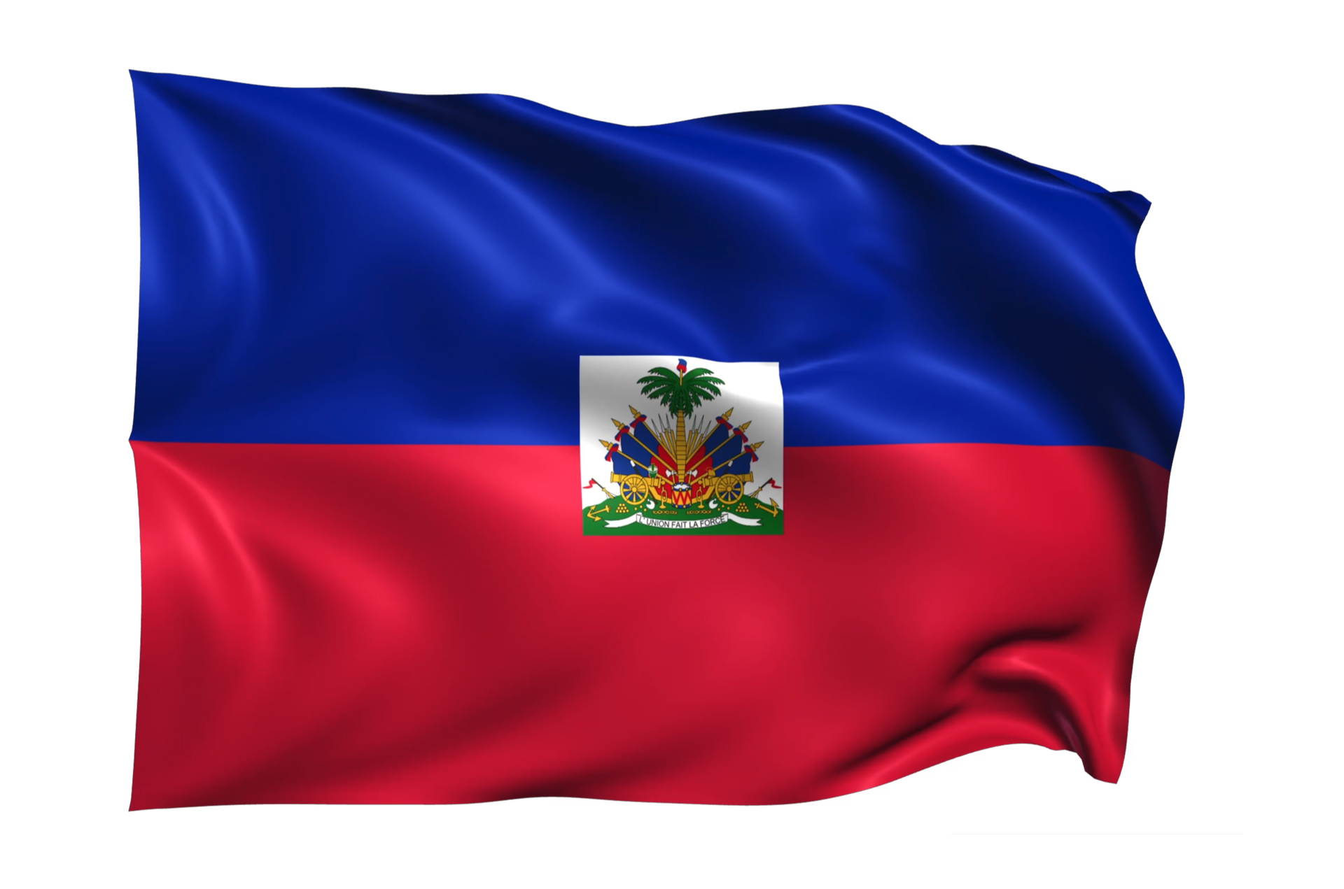 Haiti Waving flag Realistic Transparent Background 15309603 PNG