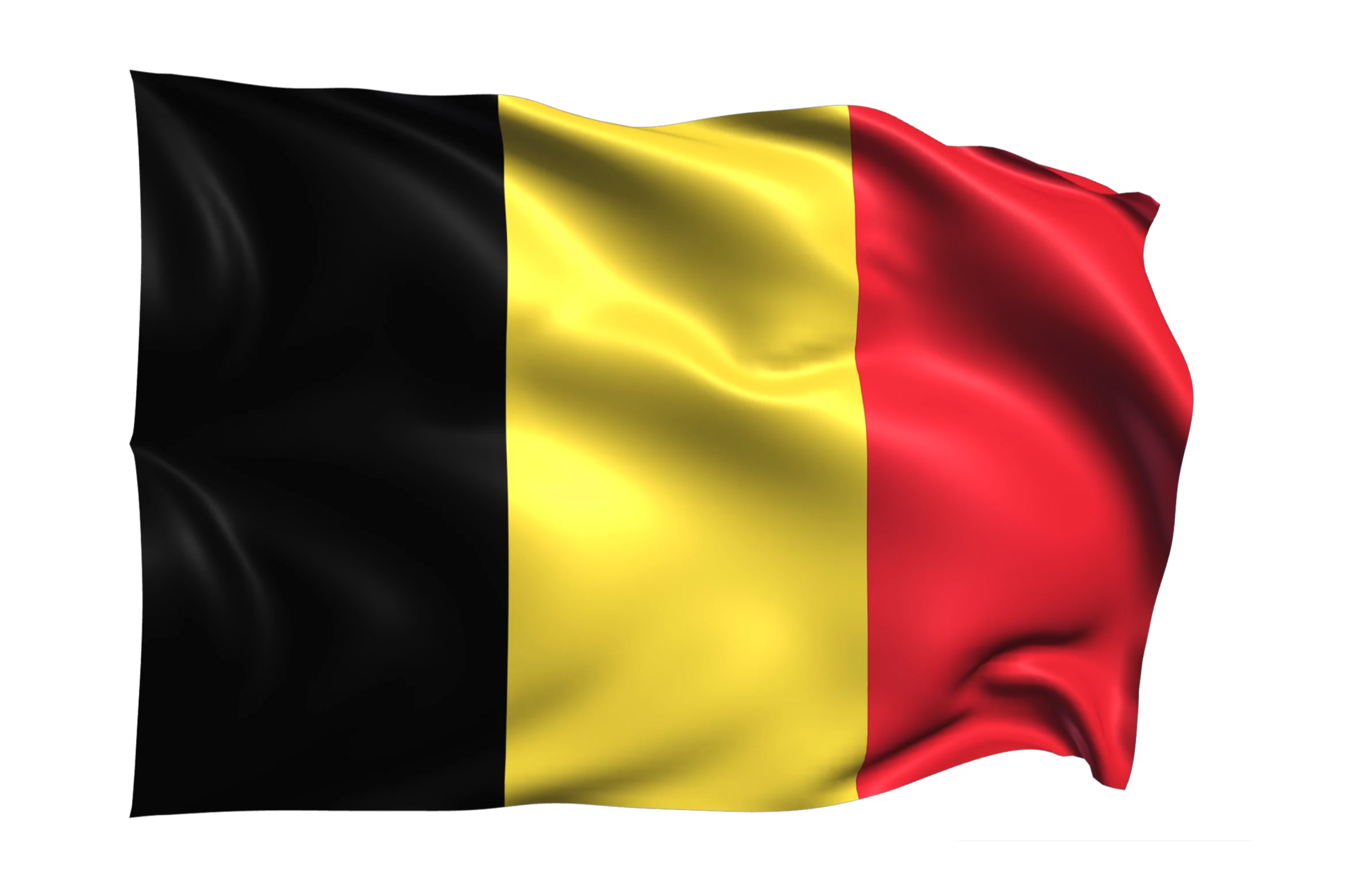 Belgium Waving flag Realistic Transparent Background 15309623 PNG