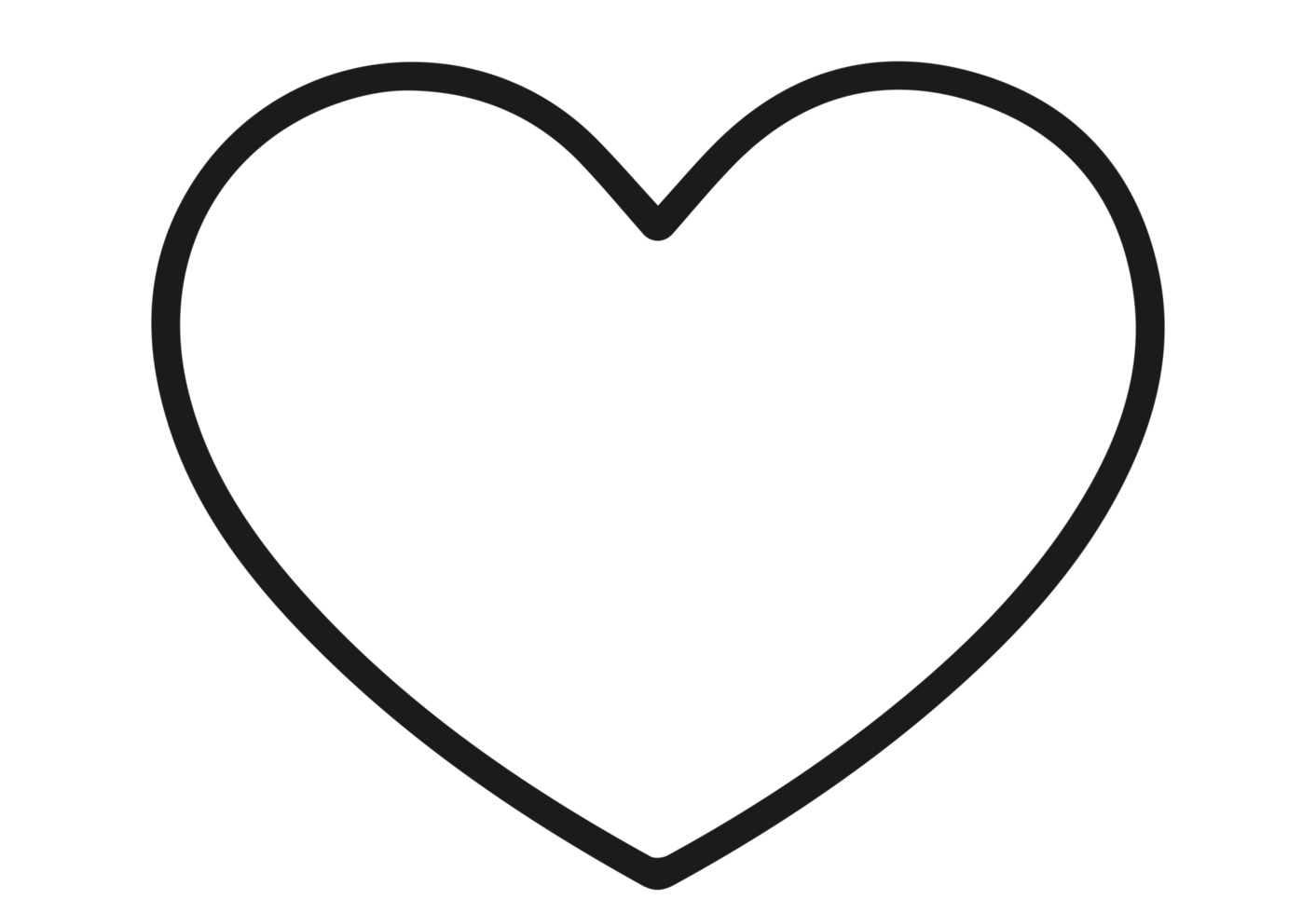 Heart icon on transparent background png
