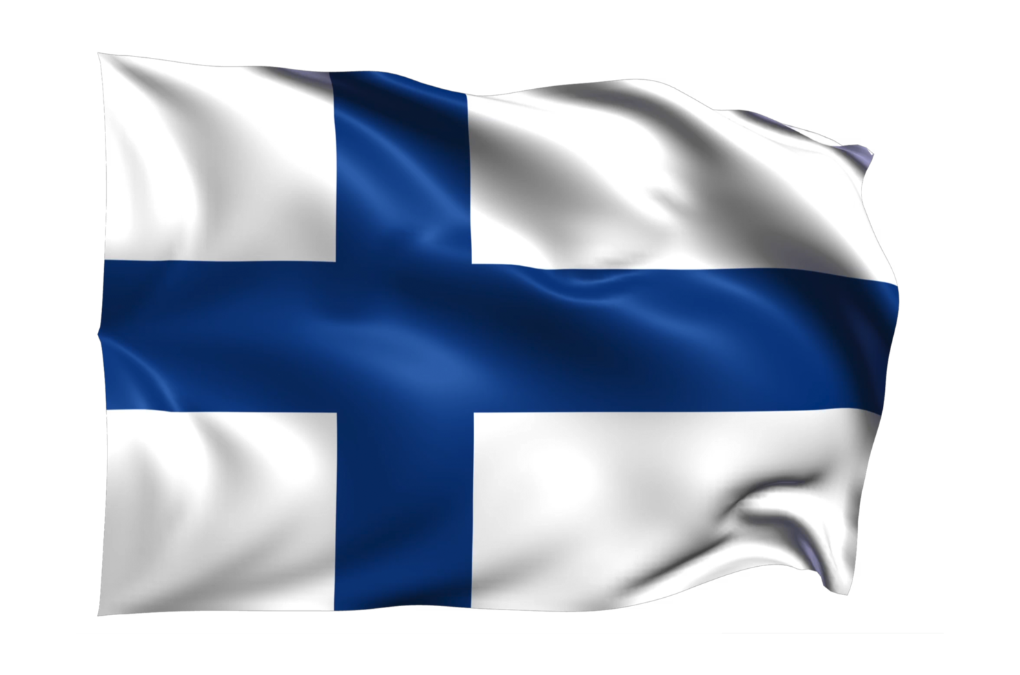 finlandia agitando bandeira fundo transparente realista png