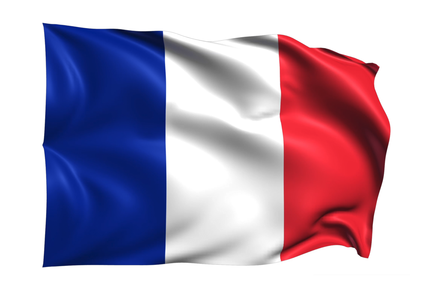 frankreich wehende flagge realistischer transparenter hintergrund png