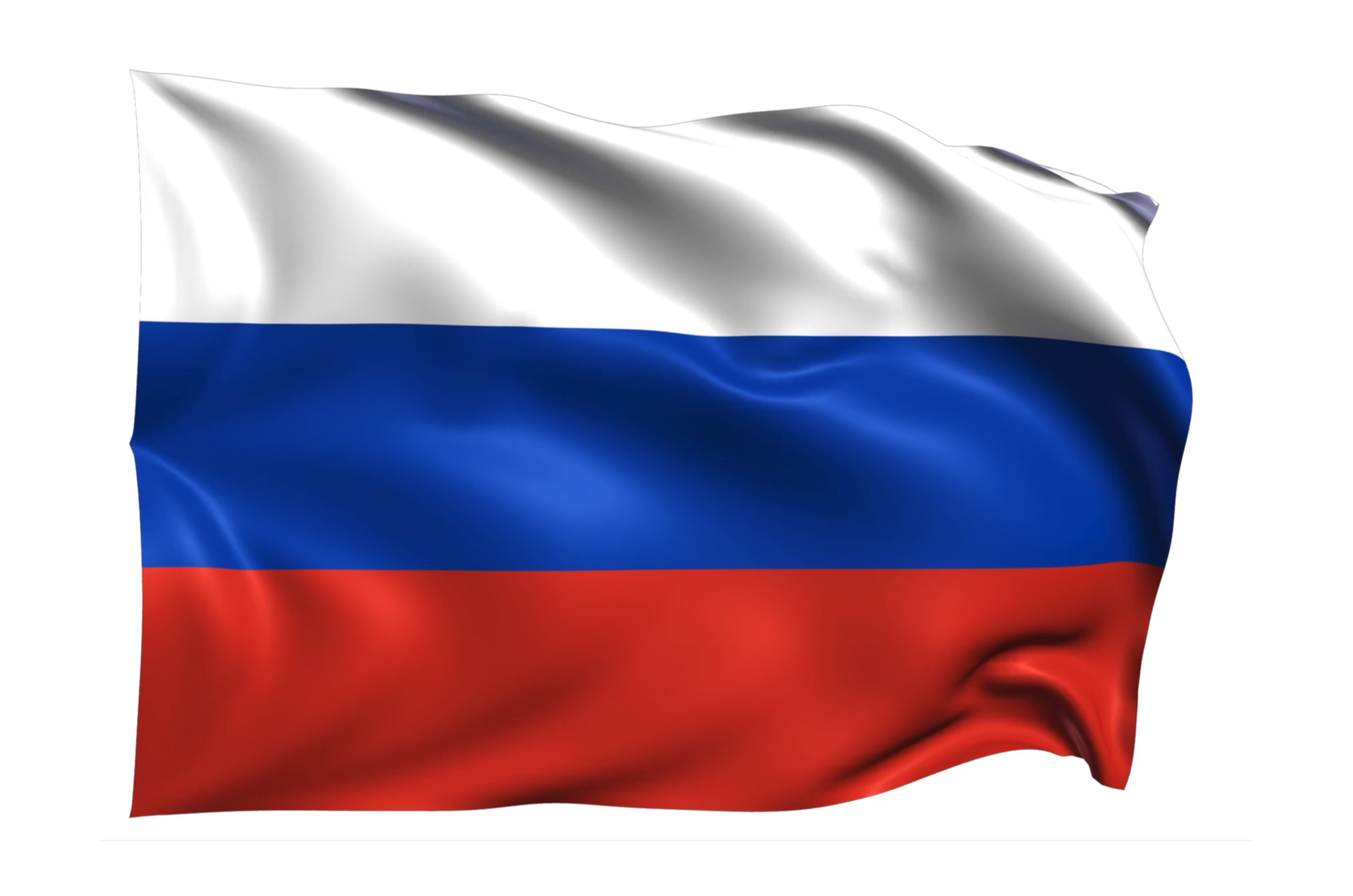 rusia ondeando bandera fondo transparente realista png