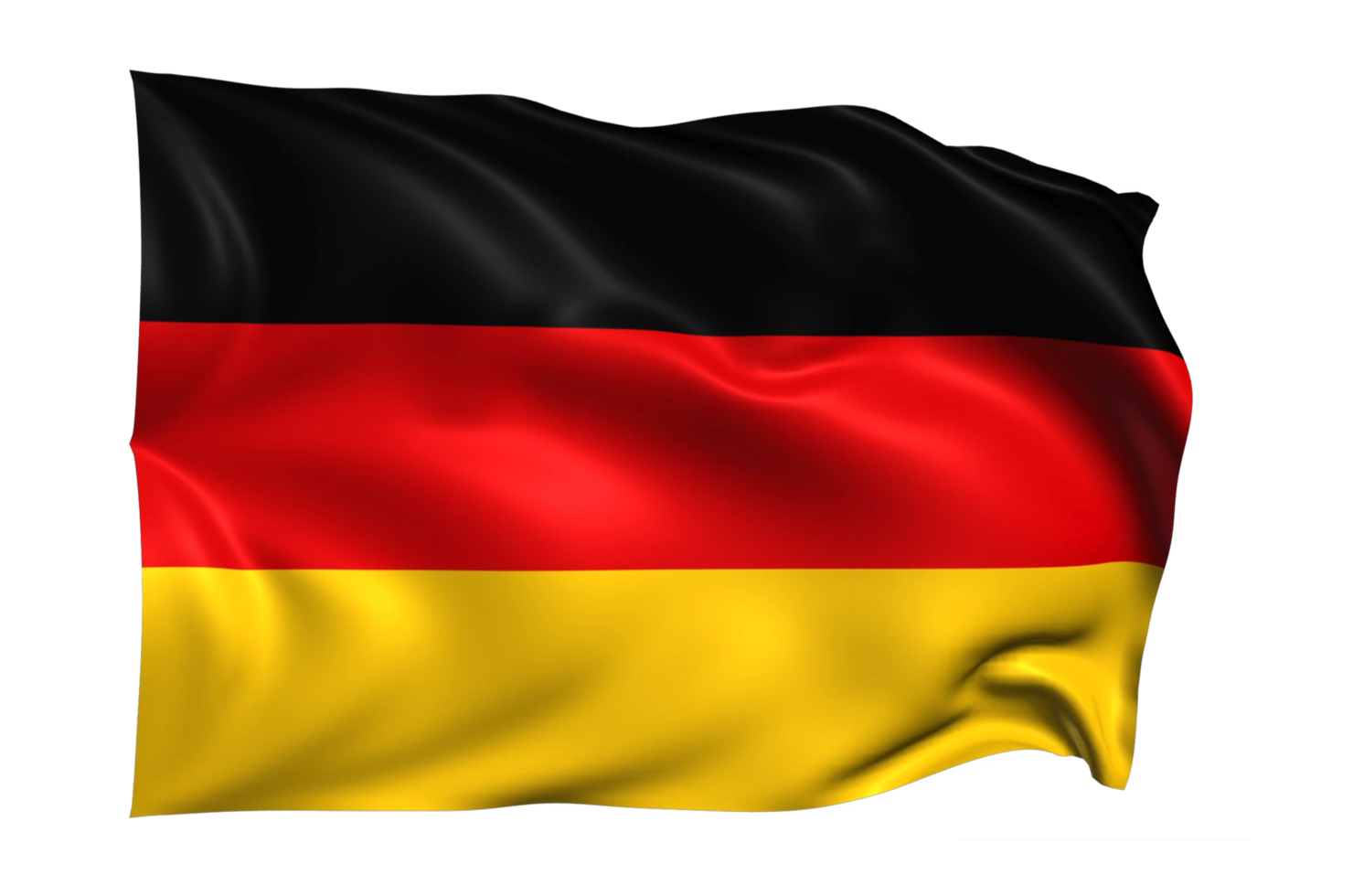 deutschland wehende flagge realistischer transparenter hintergrund png