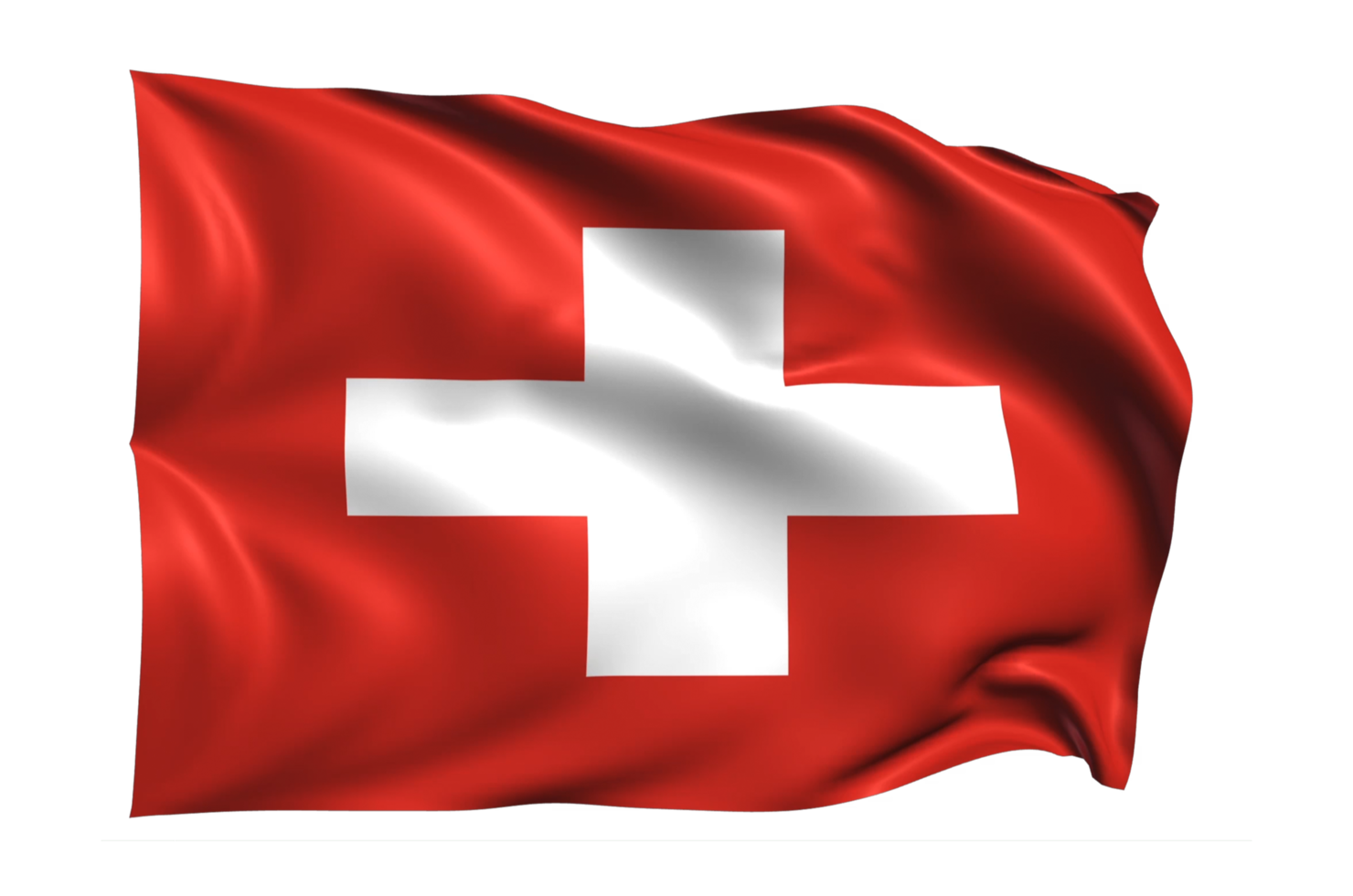 schweiz wehende flagge realistischer transparenter hintergrund png