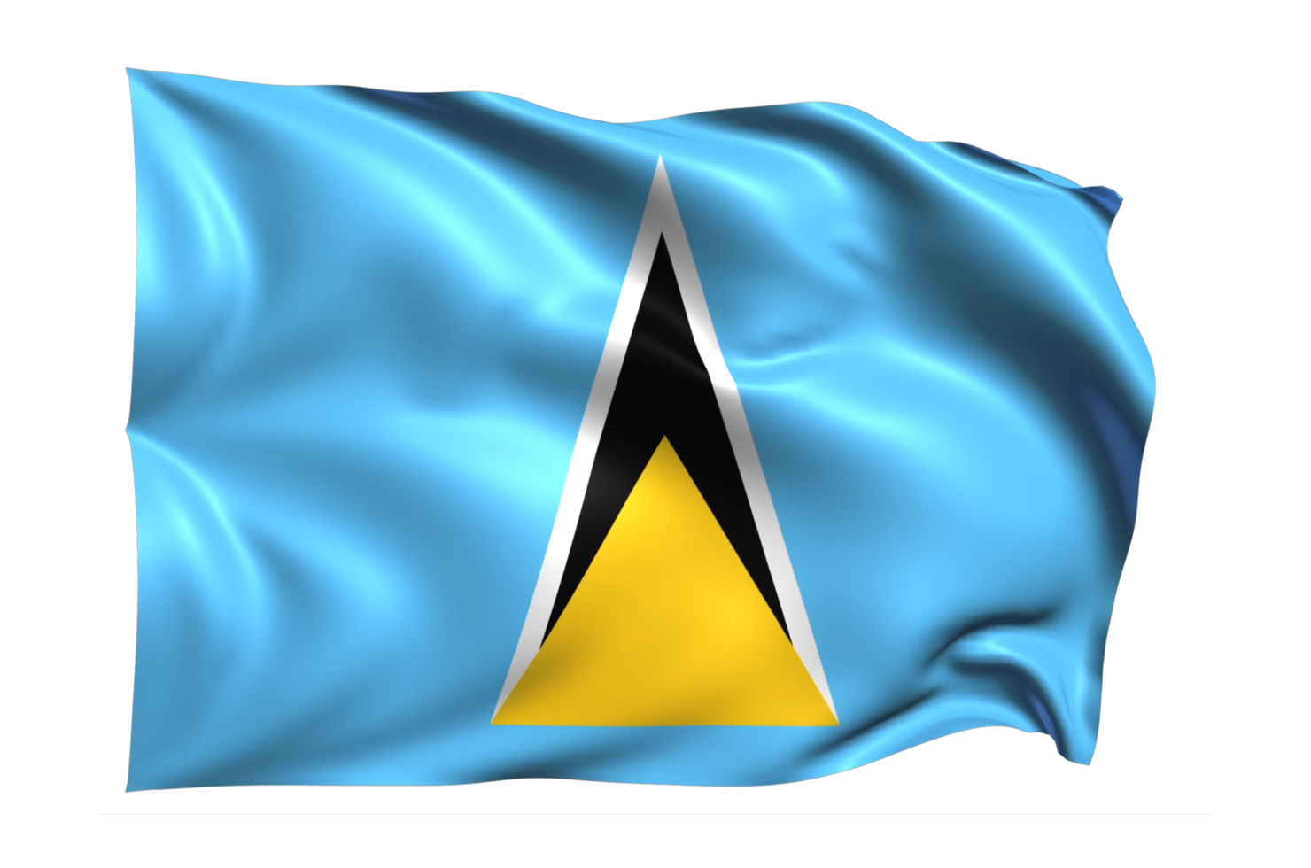 Saint Lucia Flag Waving flag Realistic Transparent Background 15309703 PNG