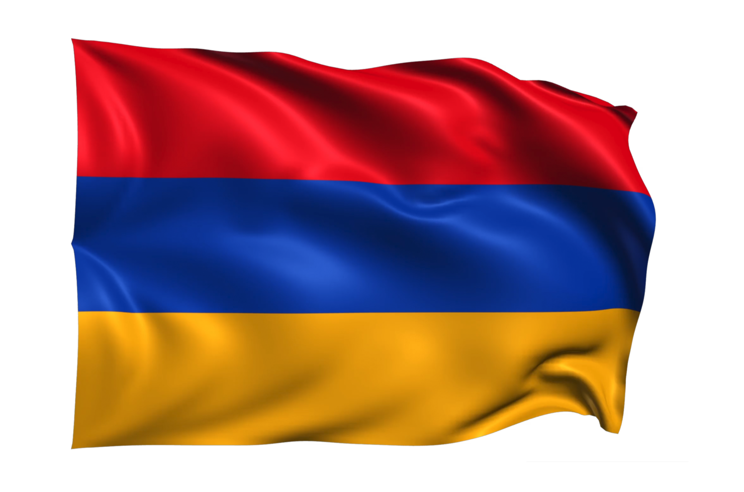 Armenië golvend vlag realistisch transparant achtergrond png