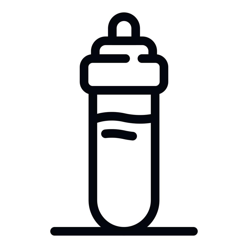 Closed test tube icon, outline style vector