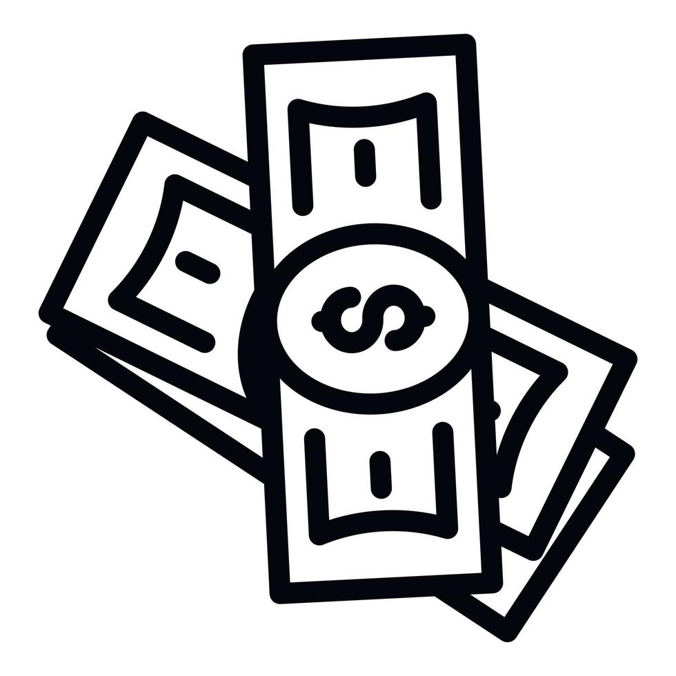 Justice corrupt money icon, outline style vector