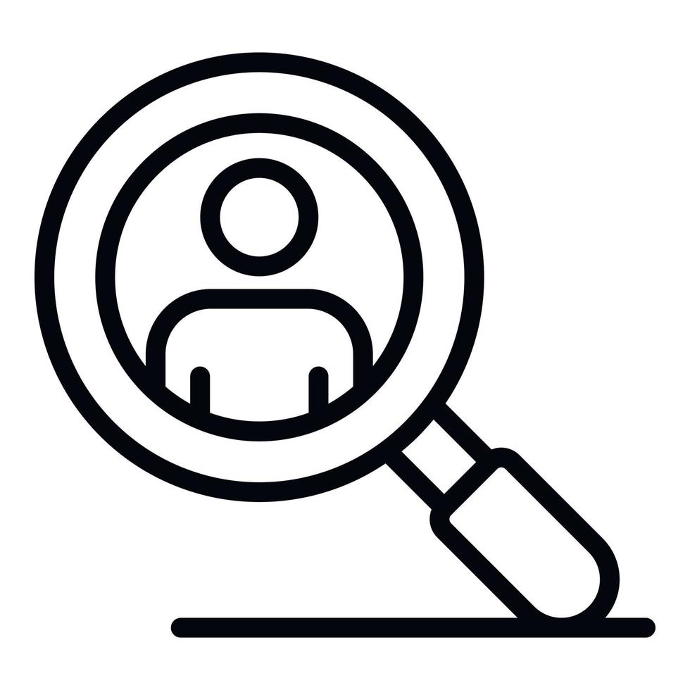 Team search icon, outline style vector