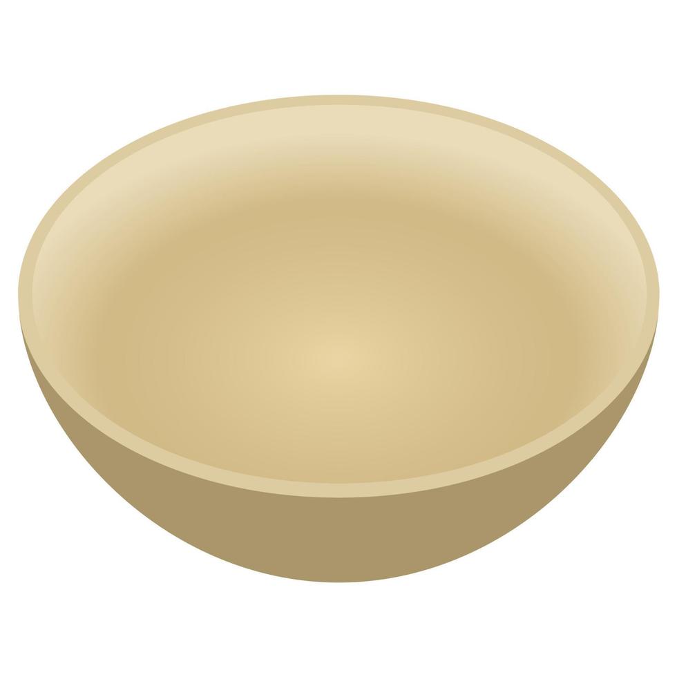Deep brown cup made of bamboo on a white background. Ecology concept. isolated object. Vector image