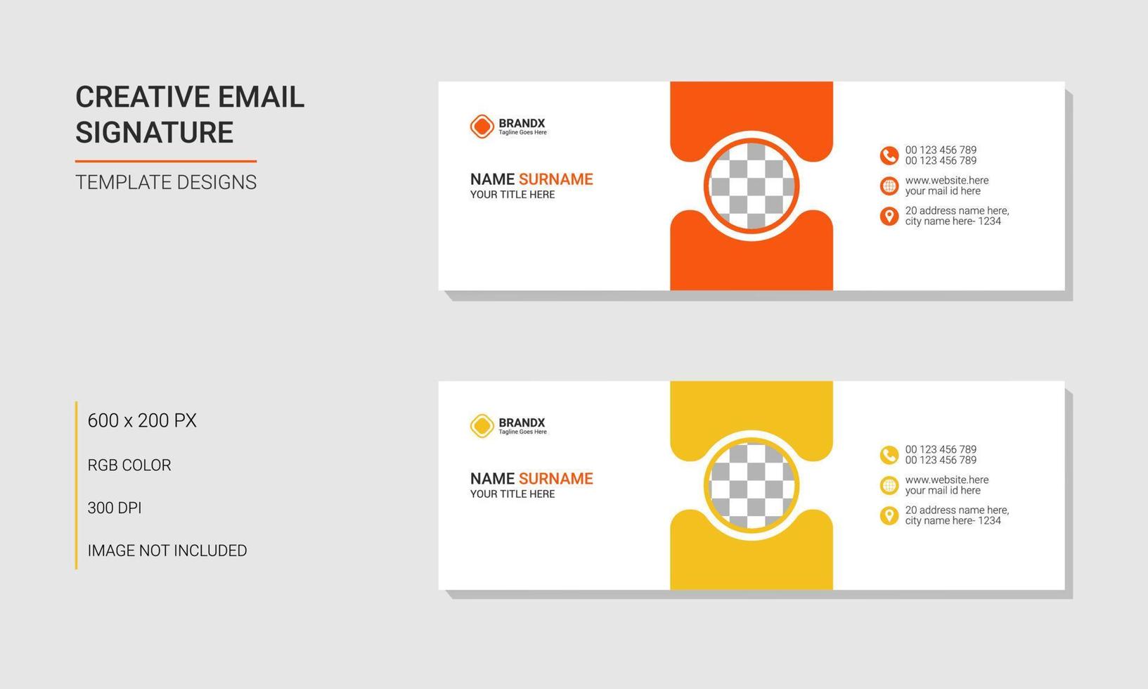 Business Email Signature Template Designs vector