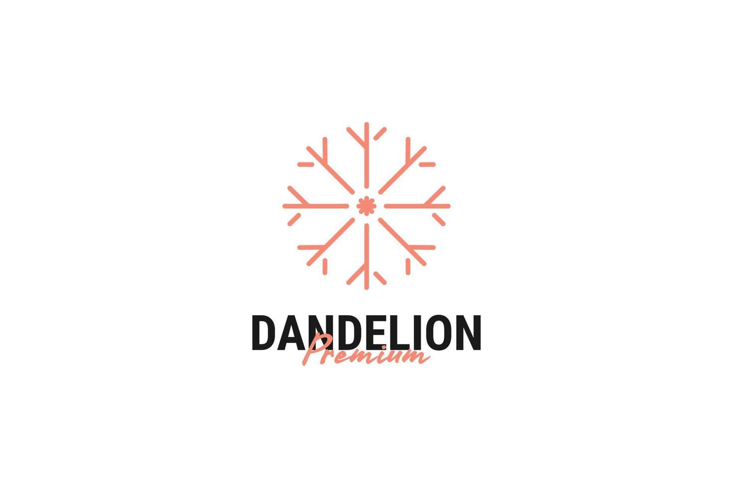 Dandelion logo design vector template illustration