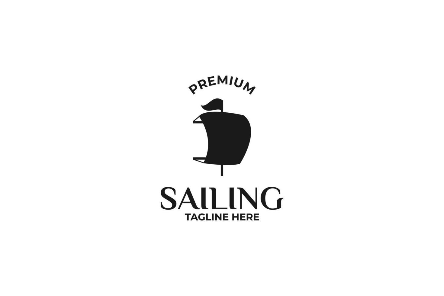 Sailing icon with sea logo design vector template illustration idea