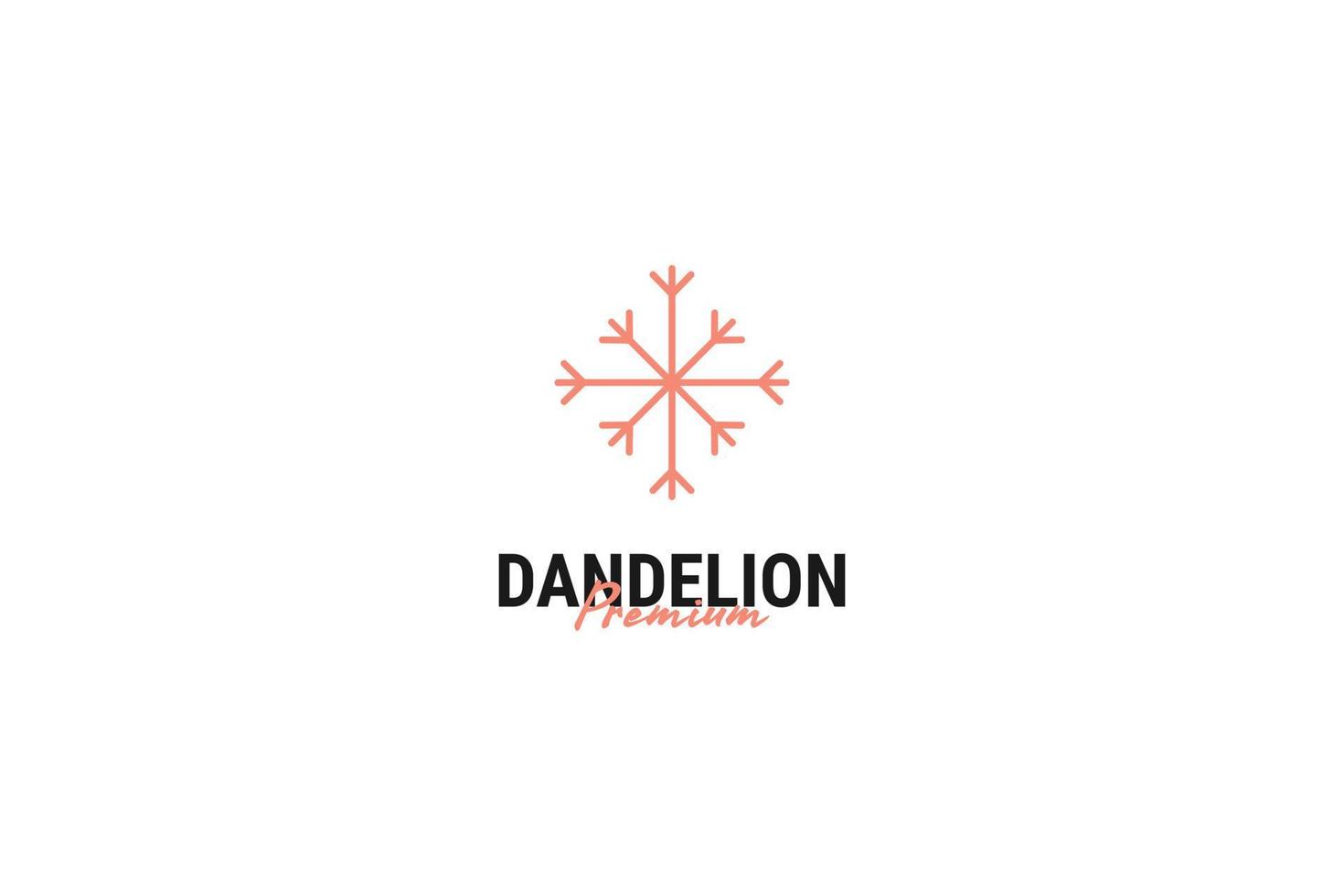 Dandelion logo design vector template illustration