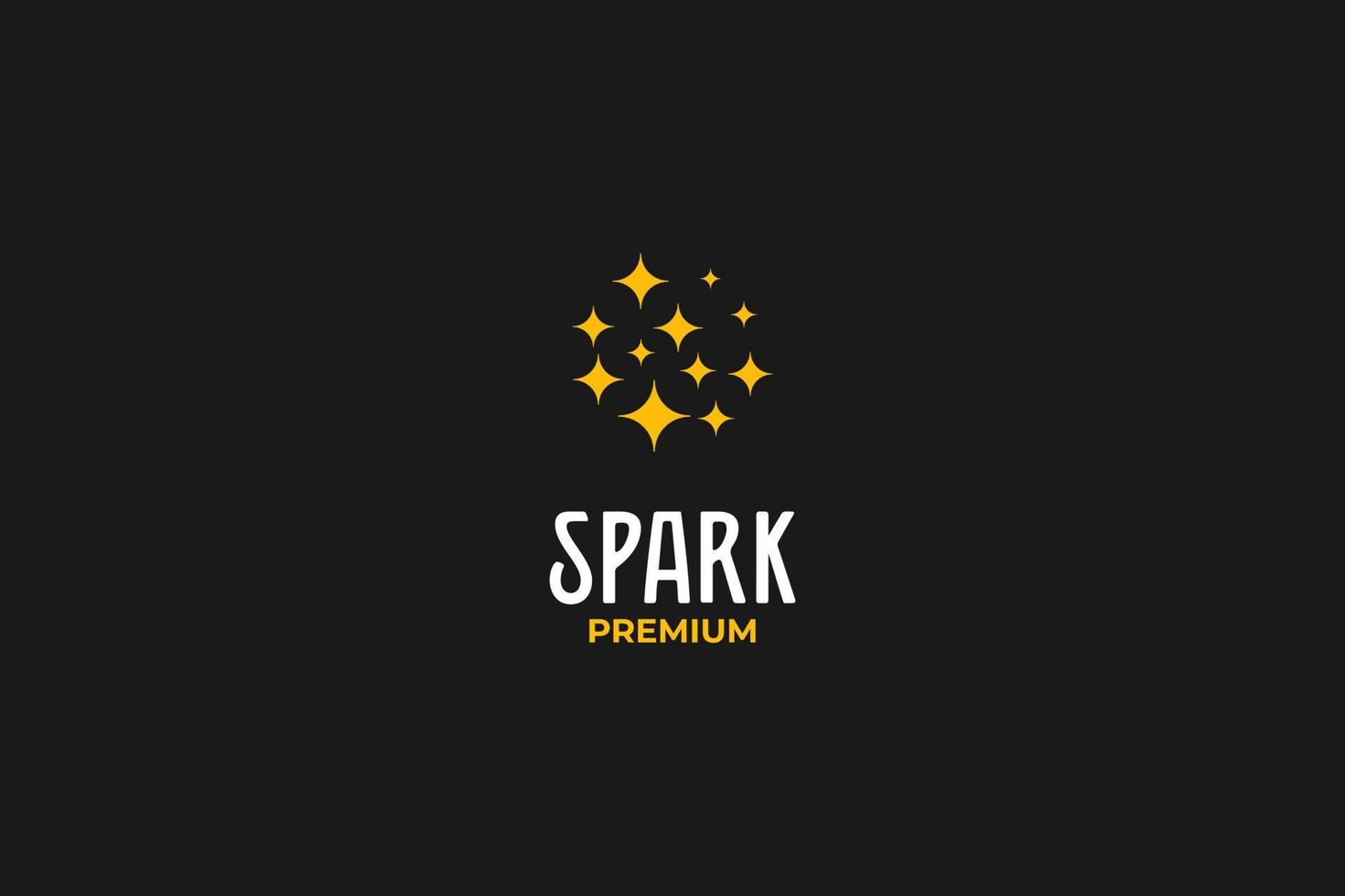Simple sparks logo design vector template illustration idea
