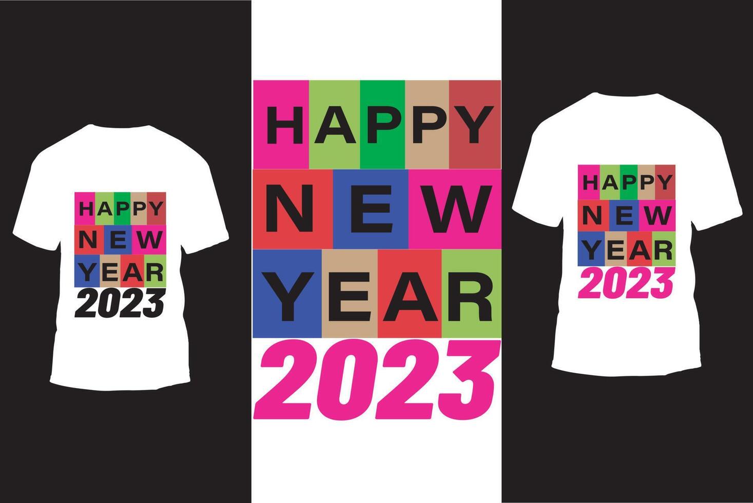 2023 t shirt design, new year t shirt design 2023 15309977 Vector Art