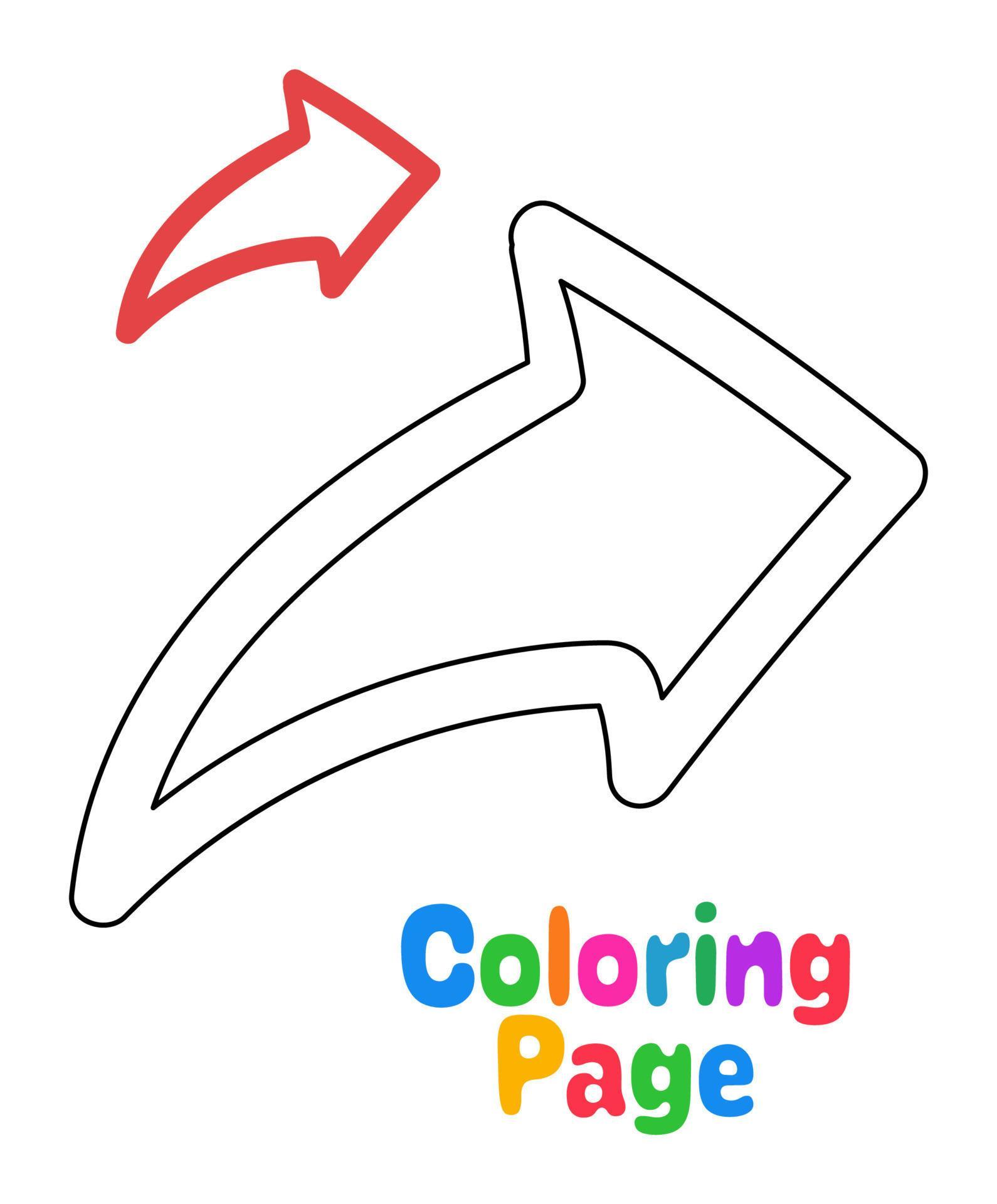 Coloring page with Arrow for kids 15310255 Vector Art at Vecteezy