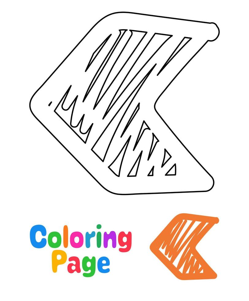 Coloring page with Arrow for kids vector