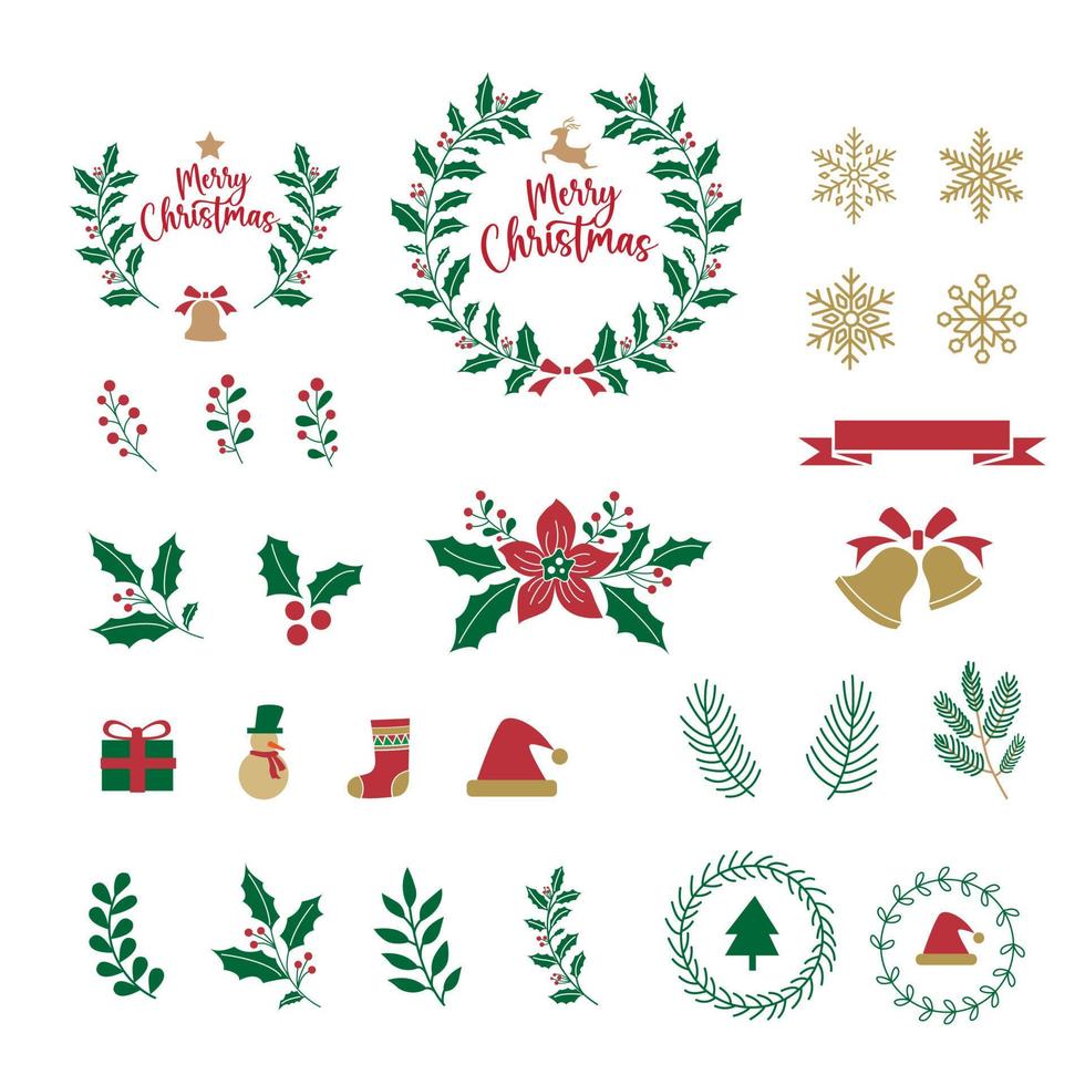 Flat Christmas element vector illustration