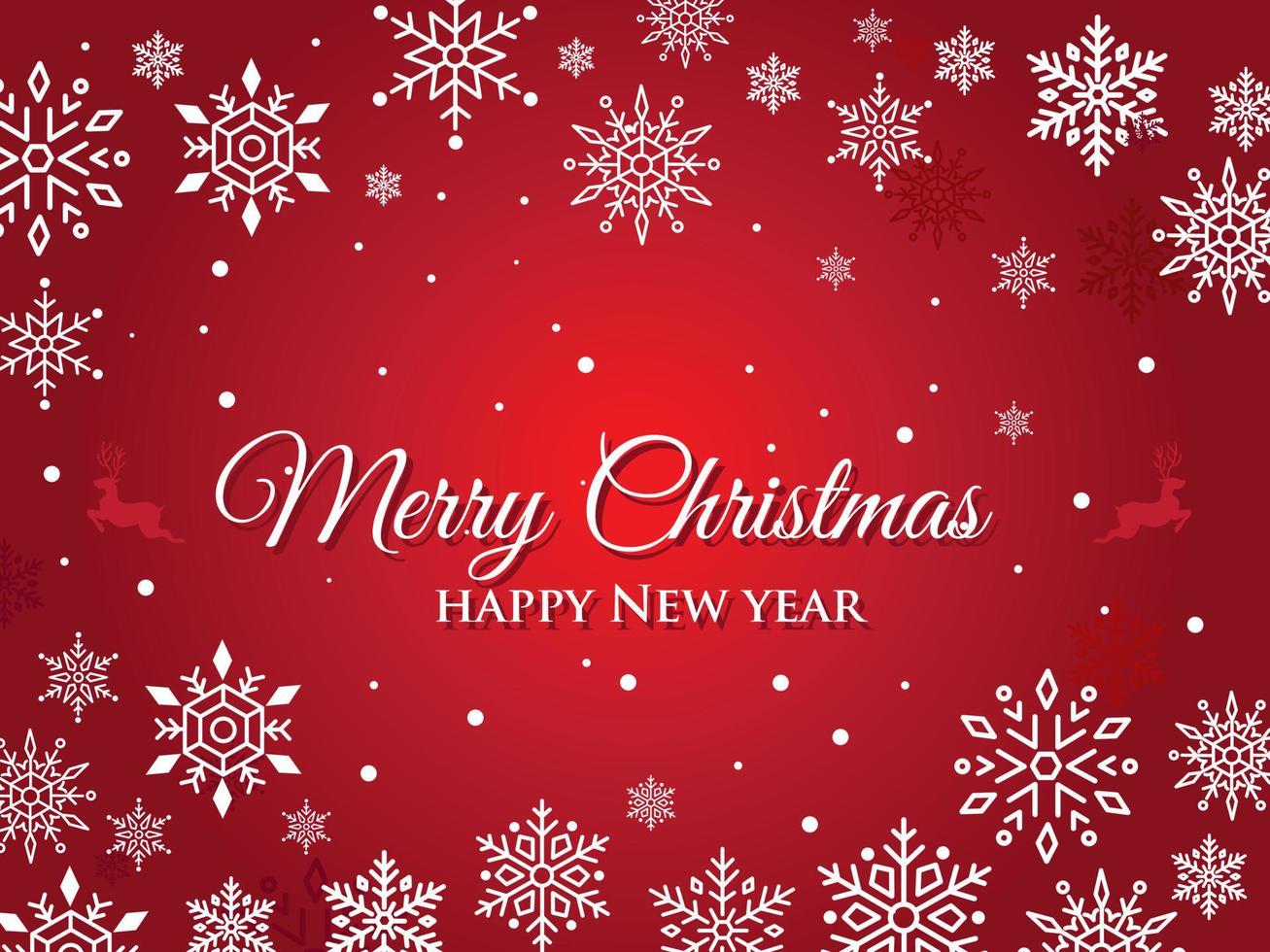 Merry Christmas and Happy New Year background design vector illustration