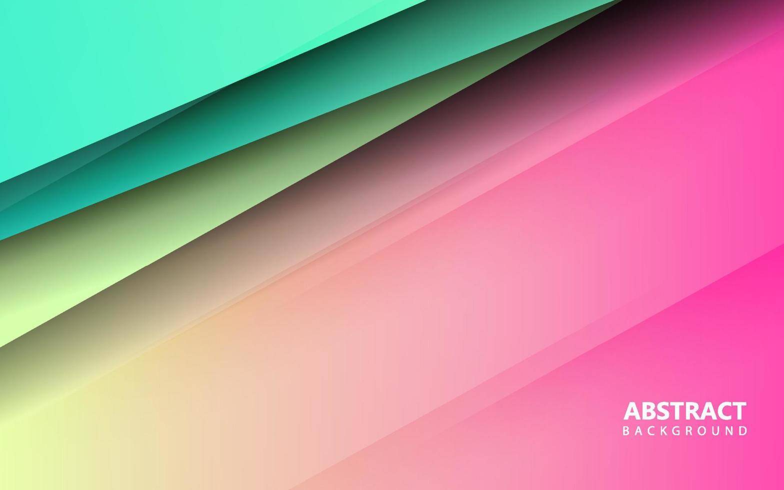 Abstract overlap papercut rainbow color background vector