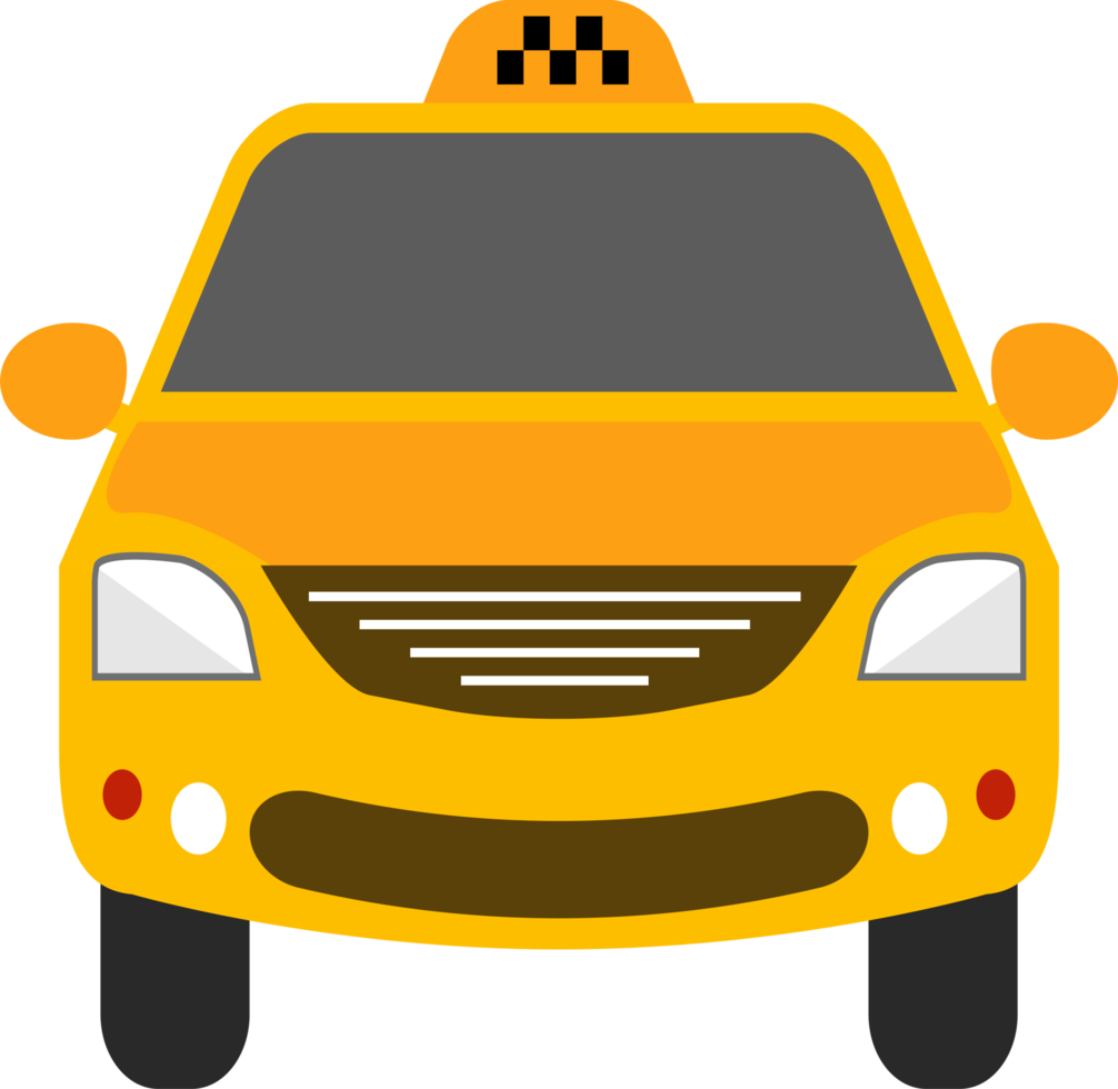 Yellow taxi car. png