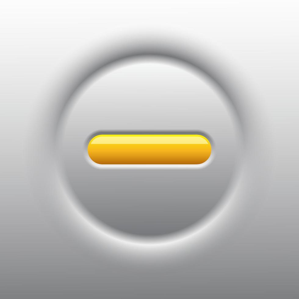 botón amarillo encendido fuera de internet tecnología en línea comunicación enlace futurista sitio web ilustración vectorial vector
