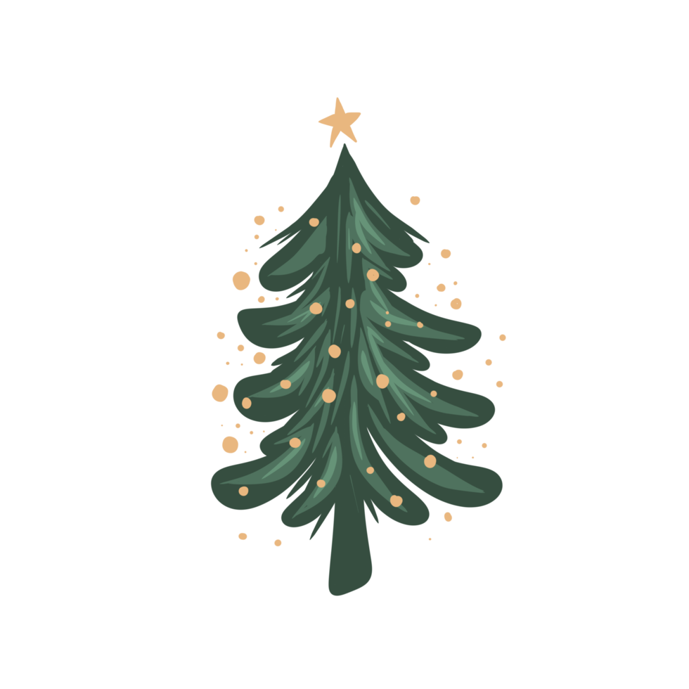 Christmas tree with star png