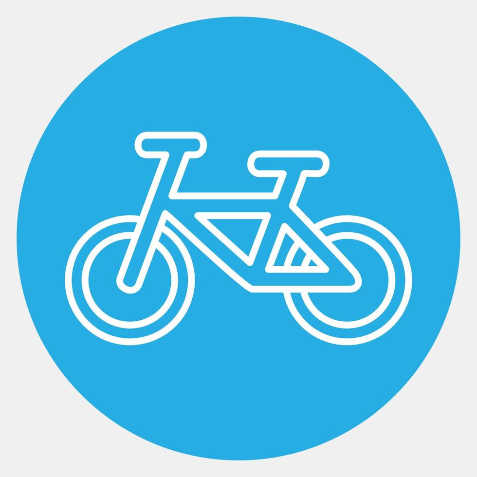 Icon bicycle. Transportation elements. Icons in blue style. Good for prints, posters, logo, sign, advertisement, etc. vector