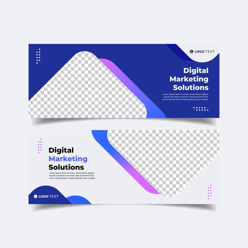 digital marketing banner design. social media post template vector