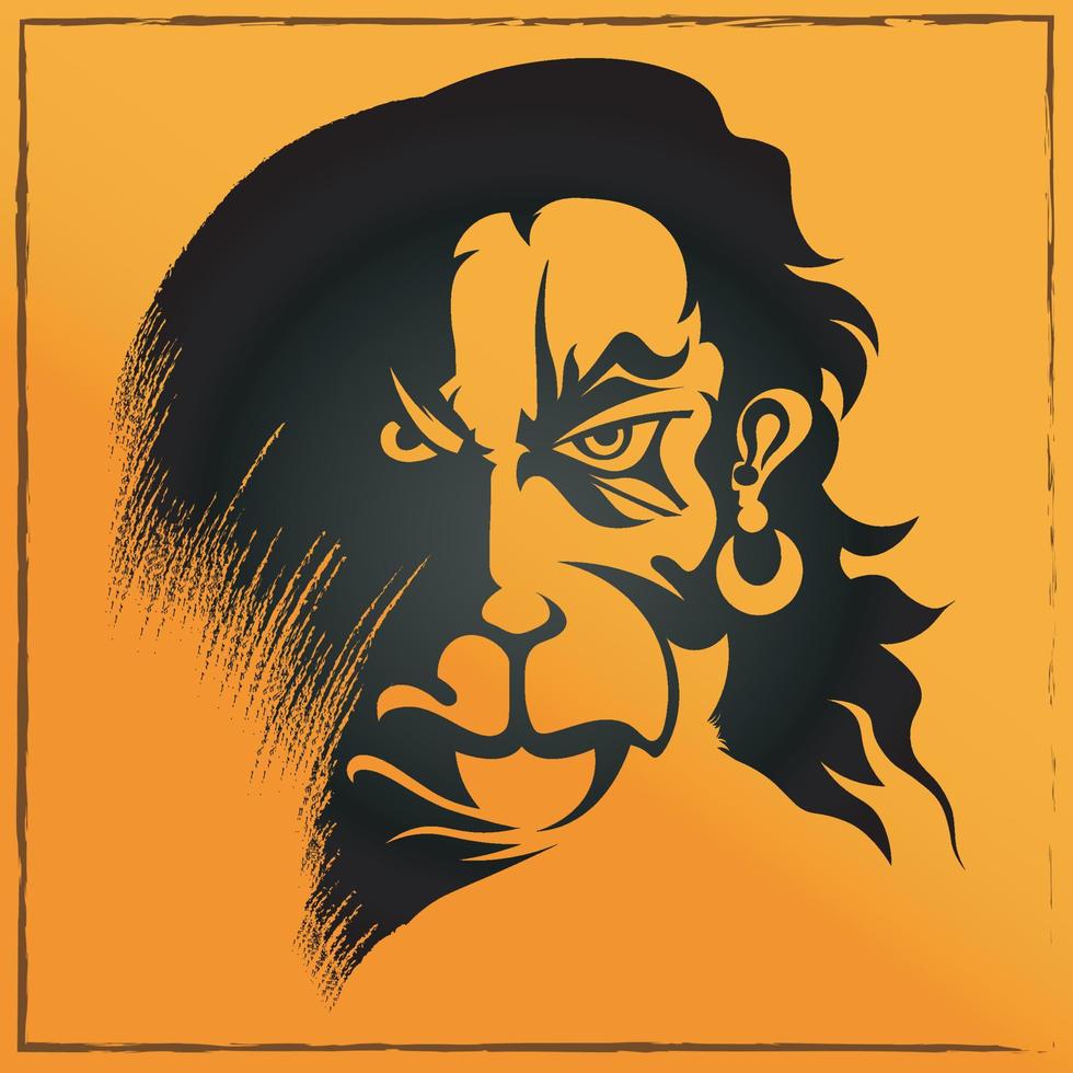 shree hanuman ilustración de arte vectorial vector