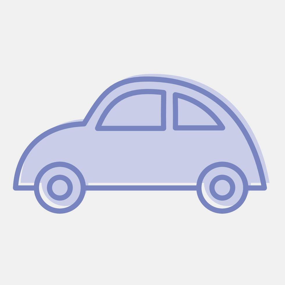 coche icono. elementos de transporte. iconos en estilo de dos tonos. bueno para impresiones, carteles, logotipos, letreros, anuncios, etc. vector