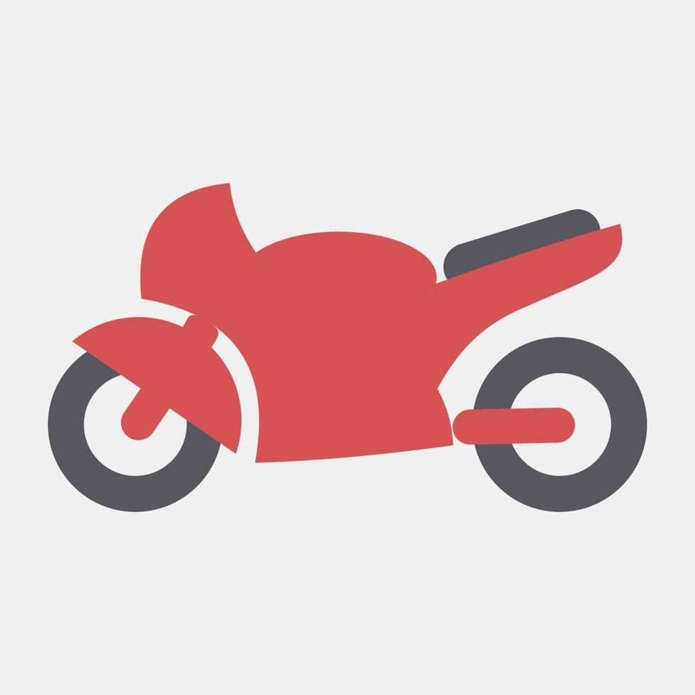 Icon motorcycle. Transportation elements. Icons in flat style. Good for prints, posters, logo, sign, advertisement, etc. vector