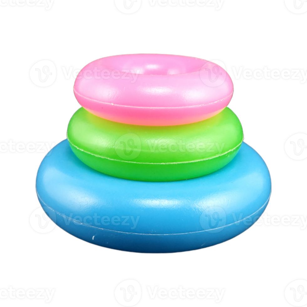 donut stacking toy with transparent background png