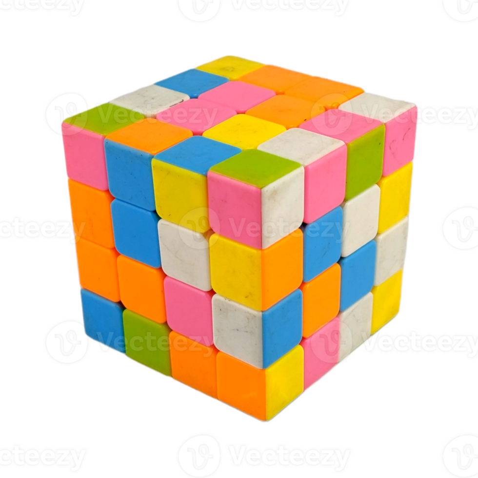 Rubik toy with transparent background png
