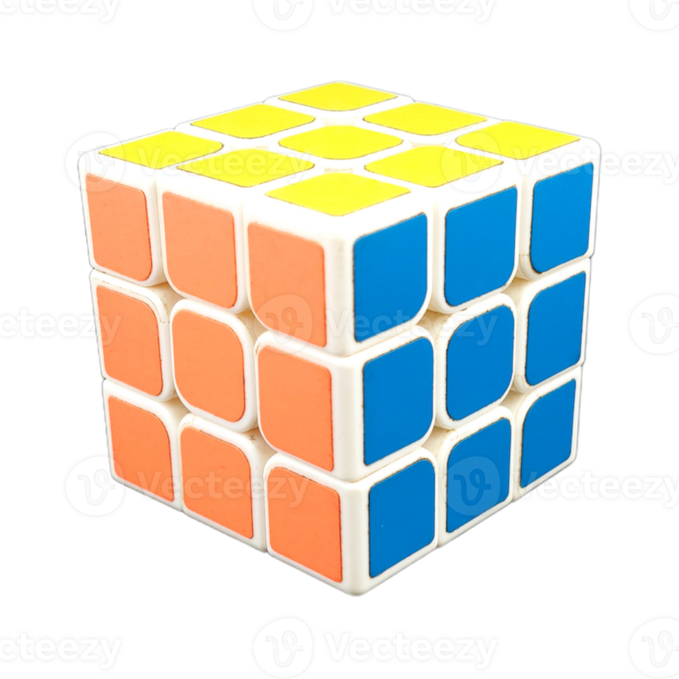 Rubik toy with transparent background png